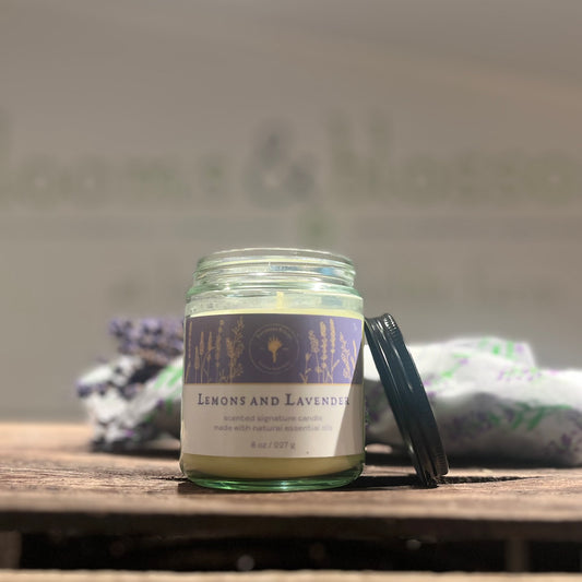 Lavender Lemon Essential Oil Candle