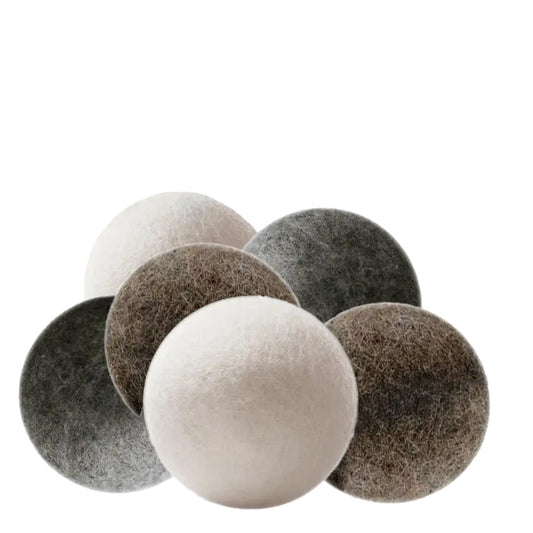 100% Pure Merino and Corriedale Wool Dryer Balls- 6 pack