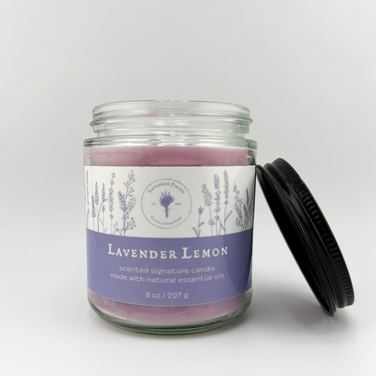 Lavender Lemon Essential Oil Candle
